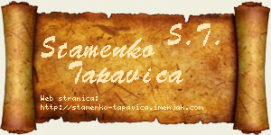 Stamenko Tapavica vizit kartica